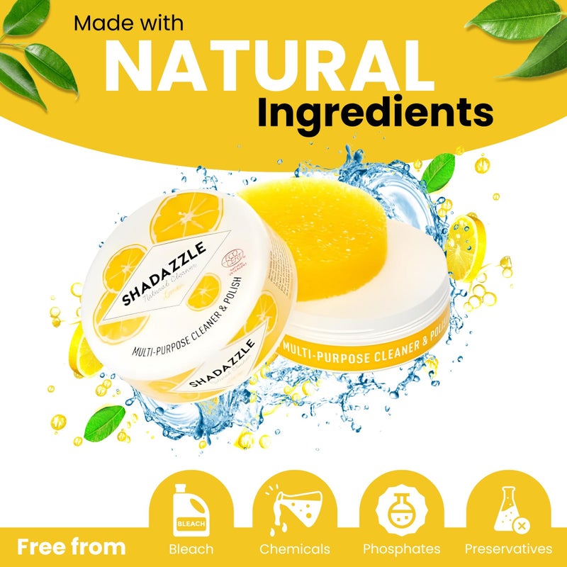 Shadazzle Natural All Purpose Cleaner and Polish - Eco friendly Multi-purpose Cleaning Product (1 Pack, Lemon) - Image 3